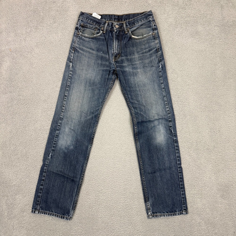 Levis 505 Regular Fit Straight Leg Jeans Mens 31x32 Blue Medium Wash Denim